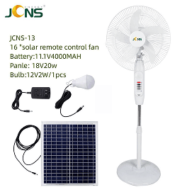 16" Remote Control fan, 11.1v4H Battery is a Solar Powered Fans product of jncs solar